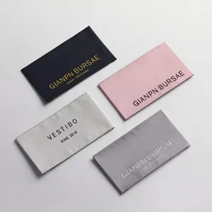 ป้ายผ้าถักดามัสก์ป้ายเสื้อผ้าแบบสั่งทำผู้ผลิตเสื้อผ้าปรับแต่งได้ - Product Image 1