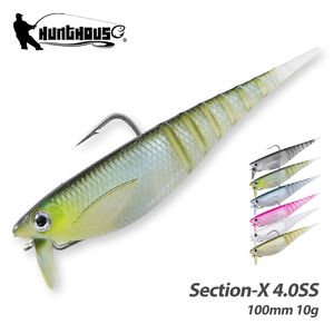 Señuelo blando de 100 mm y 10 g con aletas ajustables, cola de aguja segmentada, PVC de alta elasticidad, duradero para lubina, lucio, agua salada y agua dulce - Product Image 1