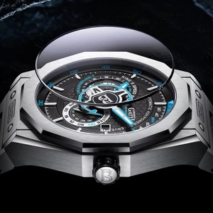 Montre de luxe pour homme BG8601-S, montre mécanique automatique allemande, squelette, lumineuse, bracelet en acier inoxydable - Product Image 2