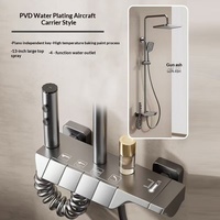 Ensemble de robinetterie de douche de luxe en métal avec affichage LCD pour salle de bain