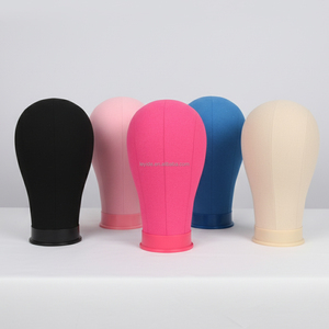 AliLeader彩色高品质帆布块头假发制作头21-25英寸假发模特头假发制作 - Product Image 3