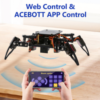 Kit de Robot Araña Educativo STEM de ACEBOTT, Kit de Codificación DIY con Código ACE, ESP8266 WIFI APP, Kit de Robot para Niños, Compatible con Arduino