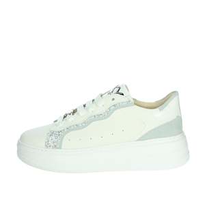Zapatillas Donna K-10523 Bianco Rosa, Zapatos de Lona a la Moda - Product Image 1