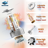 Lampu depan LED mobil, bohlam cahaya Led mobil kekuatan tinggi 20000 k baru H11 Hb3 6500 H4 H11 9005 H3 H8 9006, lampu otomatis LED