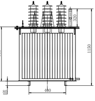 Transformateur MV HV LV avec plage de tension d'entrée 10kv 0.4kv 0.38kv sortie 50Hz-60Hz fréquence triphasée pour équipement électrique