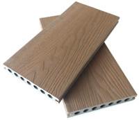 Dalles de terrasse en bois composite antidérapant moderne européen, co-extrusion WPC, plancher de terrasse