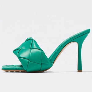 Sandalias de Tacón Alto con Punta Abierta en Colores Nuevos y Personalizados para Mujer, Sandalias de Verano para Exteriores con Tiras Trenzadas - Product Image 5