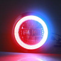 Phare LED rond diamanté 9 pouces 60W noir/chrome, projecteur LED, phare avant DOT RGB DRL, faisceau haut/bas pour Jeep