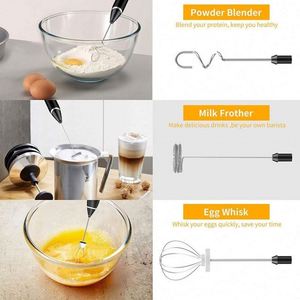 New Arrival Milk Frother Handheld 3 Heads Electric Whisk Drink Foam Mixer - Product Image 2
