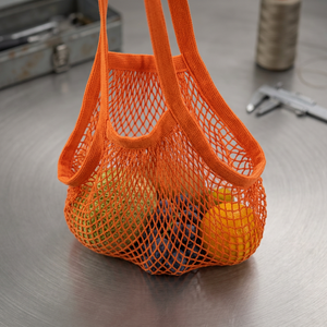 Custom Reusable Eco-Friendly Washable Cotton Mesh <b>Bags</b> <b>Bulk</b> Wholesale for Grocery and Fresh Produce Storage - Product Image 1