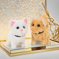 Jouet de chaton en peluche électrique marchant et aboyant caractéristique électronique pour le plaisir félin