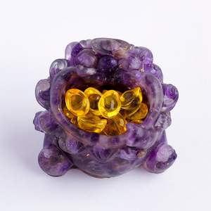 Adornos de Resina Hechos a Mano con Cristales, Bestia Comedora de Dinero, Decoración Feng Shui para el Hogar y Regalos, Venta al Por Mayor - Product Image 6