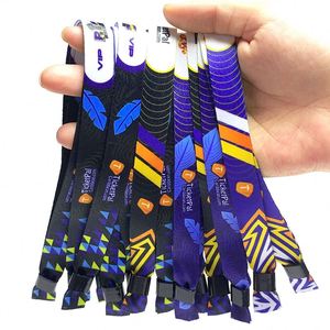 Pulseras de Tela Personalizadas para Festivales, Sublimadas, sin Efectivo, para Entradas a Eventos sin Pedido Mínimo - Product Image 1