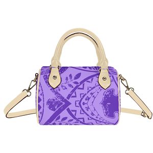 Nuevo Bolso de Mano con Logotipo Personalizado, Bolso Tipo Almohada con Estampado Tribal Polinesio de Fiji y Samoa, Bolso de Mano de Cuero PU para Mujer, Bolso Tote, Bolso Bandolera - Product Image 1