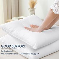 Oreiller carré blanc très vendu, garnissage 100% polyester, haute qualité, vente en gros personnalisée, coussin non tissé, inserts d'oreiller intérieurs