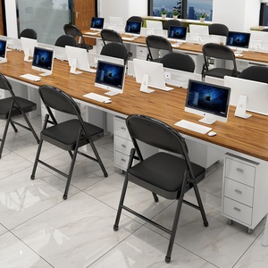 Silla de Oficina Plegable con Estructura Metálica y Patas de Acero, Diseño Minimalista para Uso en el Hogar y la Oficina - Product Image 3