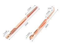 Promotion : Pince à ongles en X en acier inoxydable pour nail art, pinces à ongles longues pour extensions
