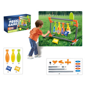 Juego de lanzamiento de TARGET al aire libre para niños al por mayor con anillo de juguete de playa de plástico y Bola de bolos con bolsa de arena - Product Image 1