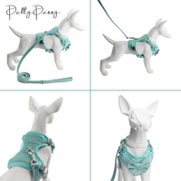 2024 Set Harness Anjing khusus sublimasi dapat disesuaikan Harness anjing beludru Valentine untuk anjing kecil