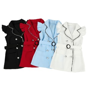 Completo Estivo per Bambine, Nuovo Abito Alla Moda con Doppio Petto e Cintura, Set Due Pezzi, Vendita All'Ingrosso per <span class=keywords><strong>Abbigliamento</strong></span> Bambini - Product Image 2