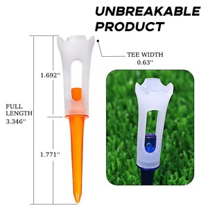 Logo personnalisé tees de <span class=keywords><strong>golf</strong></span> en plastique de couleur mélangée longueur 83mm emballé en vrac personnalisable - Product Image 3