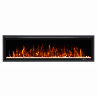 Cheminée électrique décorative à LED avec télécommande et couleur de flamme réglable pour salon