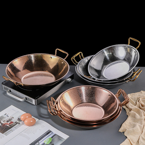 Olla Paella Coreana de Acero Inoxidable Ecológico de 22 cm, Color Oro Rosa, con Mango de Alta Calidad, <span class=keywords><strong>para</strong></span> Cocina de Gas e Inducción - Product Image 4