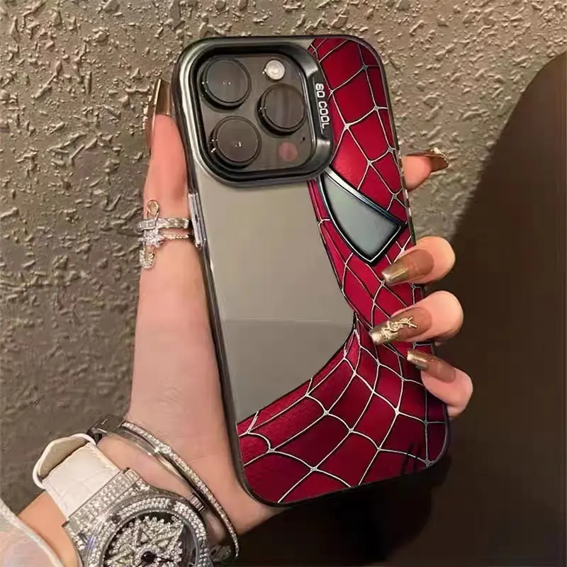 Stijlvolle En Coole Spider Man Anti Drop Telefoon Case Voor Iphone 15, 14, 13, 12 Plus/Pro/Pro Max