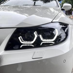 Fari anteriori a LED modificati per <span class=keywords><strong>BMW</strong></span> <span class=keywords><strong>Serie</strong></span> <span class=keywords><strong>3</strong></span> E90 2005-2012 con luci diurne a LED e lente laser, plug and play. - Product Image 1