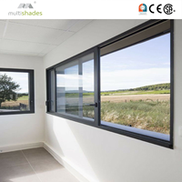 Fenêtre coulissante ultra-mince en aluminium moderne, à rail dissimulé, insonorisée, pour villa américaine, système Energy Star