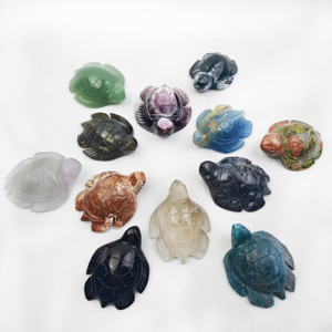 Groothandel Meditatie Snijwerk Ambacht Natuurlijke Labradoriet Gemengd Materiaal Kristallen Schildpad Voor Decoratie - Product Image 4