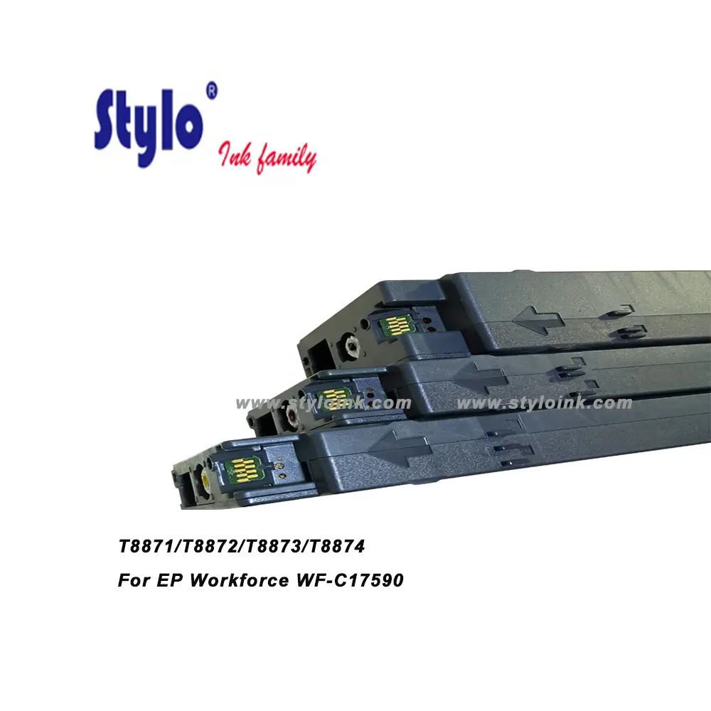 Stylo Pigment Ink Cartridge T8871/T8872/T8873/T8874สำหรับEPSON Workforce Enterprise WF-C17590เครื่องพิมพ์