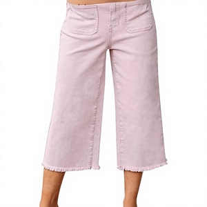Pantalones Casuales de Mezclilla para Mujer, Cintura Alta, Pierna Ancha, Estilo Vintage, Versátiles, a la Moda, para Verano/Invierno - Product Image 1