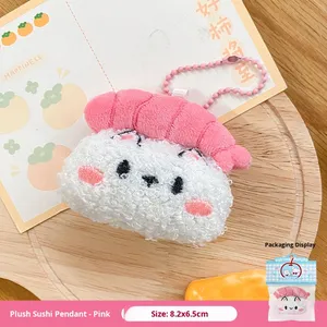 Lindo y Pequeño Llavero de Peluche con Figura de Niña, Diseño de Bola de Arroz y Sushi, con Cadena de Cuentas, Colgante <span class=keywords><strong>para</strong></span> Bolso, Accesorio Básico Ligero <span class=keywords><strong>para</strong></span> <span class=keywords><strong>Boda</strong></span> - Product Image 5