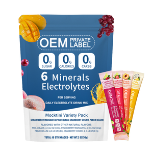 OEM Private Label 6 Minerals Electrolytes Daily Electrolyte Drink Mix Mocktini Variety Pack Sugar Free GMP Certified - Product Image 1
