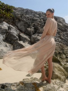 Conjunto de Bikini de 2 Piezas para Mujer, Color Sólido, Verano 2021, Top Halter con Tanga, Talla Grande, Blusa Tipo Smock, Venta al Por Mayor - Product Image 3