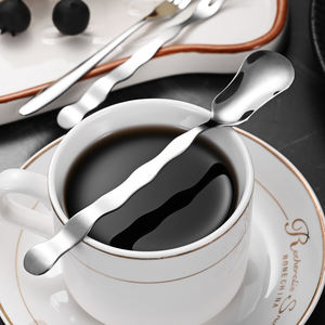 Портативный мини-набор из нержавеющей стали для приготовления чая, кофе, десерт, фруктовая вилка, ложка для мороженого - Product Image 4