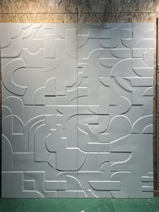 Роскошная Современная 3D резная плотная доска Водонепроницаемая МДФ деревянная настенная панель для гостиной ТВ фон Спальня украшение дома - Product Image 3