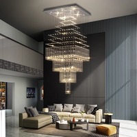 Lustre en cristal personnalisé de grande taille en or pour la décoration de restaurants, d'hôtels et de mariages, lampe suspendue pour plafond, globe