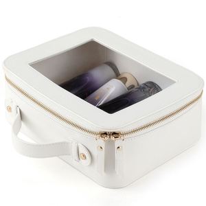 Pochette de luxe étanche personnalisée avec logo, fermeture éclair, pour bonbons, mode, portable, école, voyage, avec fenêtre transparente en PVC, en PU, pour cosmétiques - Product Image 6