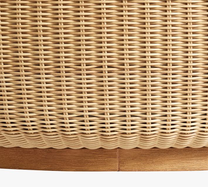 Wicker garden sets table outdoor furniture all-weather wicker drum coffee table