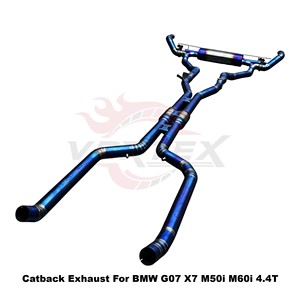 Vortex Hand Welded Titanium Exhaust <b>Back</b> System for BMW G07 X7 M50i M60i 4.4T 2019-2024 Custom Upgrade Pipe - Product Image 4