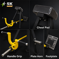 Appareil de musculation professionnel SK T-Bar Rower à charge libre pour le dos et le haut du corps, avec poignées réglables