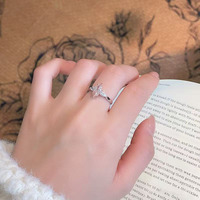 Bague de luxe élégante en or rose 18 carats avec trois pierres en diamant de laboratoire rose fantaisie, taille marquise et goutte d'eau, pour femme