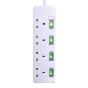 Verlengkabel 4 Stopcontacten British Power Strip Uk Type Plug 3pin Uk Stopcontact Met Schakelaar Verlengsnoeren