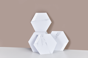 Papel Tapiz Autoadhesivo Hexagonal <span class=keywords><strong>3D</strong></span> Moderno con Textura Realista de Mármol, Adhesivo de Pared Impermeable, Venta al Por Mayor - Product Image 3