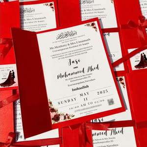 Conjunto de Invitaciones de Boda Personalizables de Alta Gama, Juego Completo para Empresas de Eventos de Boda, Pedidos al por Mayor - Product Image 2