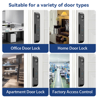 Serrure de porte intelligente Q32 Tuya avec reconnaissance faciale 3D, empreinte digitale, carte, mot de passe, contrôle par application, en alliage d'aluminium, pour portes en acier inoxydable