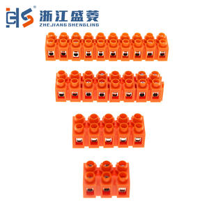 H2519-.3 צבע כתום אביבי 6 קוטבים 36A 3 כניסות 3 יציאות חיבור בורג נחושת פליז בלוק מסוף תעשייתי - Product Image 4