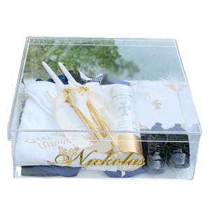 Custom Clear Plexiglass Gift <strong>Box</strong> with Lid for <strong>Display</strong> Retail Storage Weddings Shop Use-Durable PMMA - Product Image 1